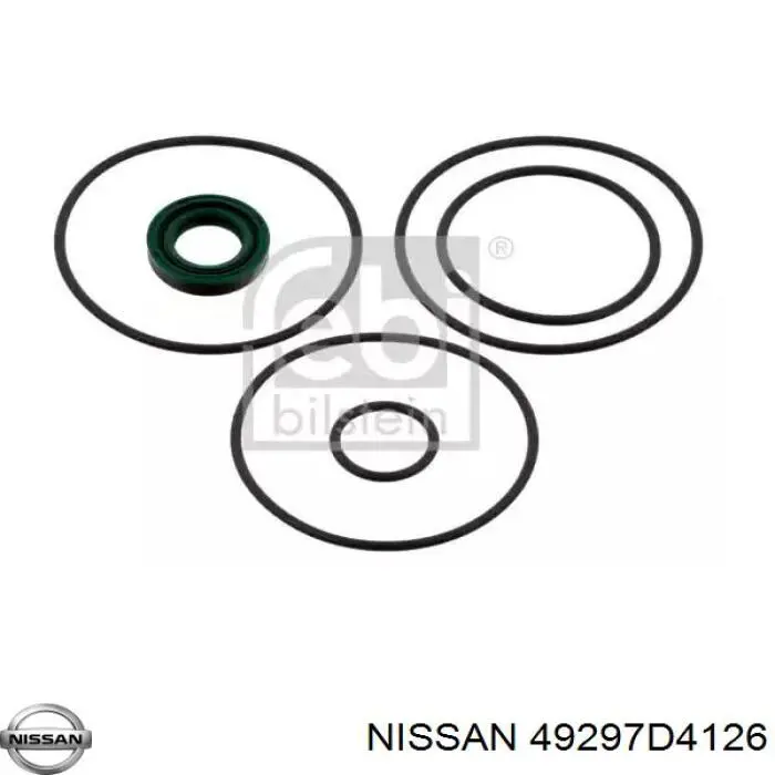 49297D4126 Nissan ремкомплект рулевой рейки (механизма, (ком-кт уплотнений))