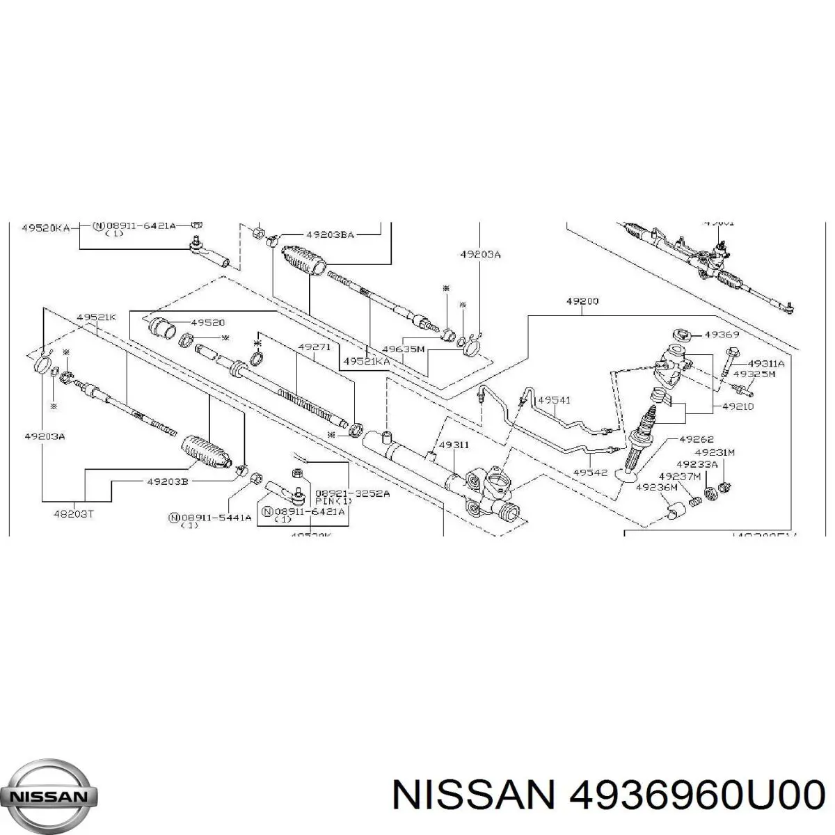 Купить 4936960U00 Nissan/Infiniti 