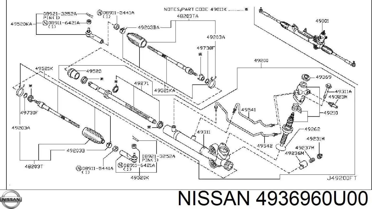 4936960U00 Nissan/Infiniti 