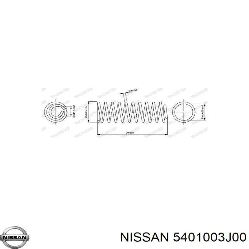 5401003J00 Nissan/Infiniti Пружина передней подвески