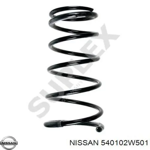 540102W501 Nissan пружина передняя