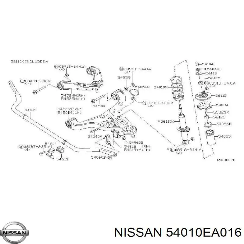 54010EA016 Nissan 