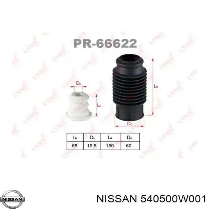 540500W026 Nissan буфер (отбойник амортизатора переднего)