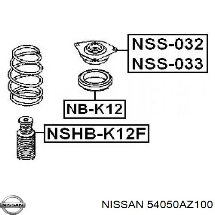 Буфер-отбойник амортизатора переднего + пыльник Nissan/Infiniti 54050AZ100 цена, от 14.56 USD