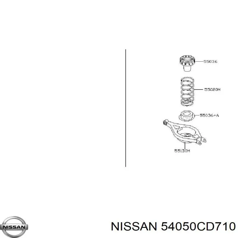 54050CD710 Nissan буфер (отбойник амортизатора заднего)