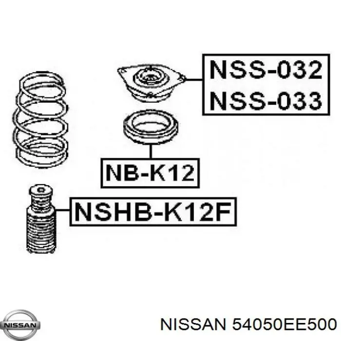 Буфер (отбойник) амортизатора переднего + пыльник 54050EE500 Nissan