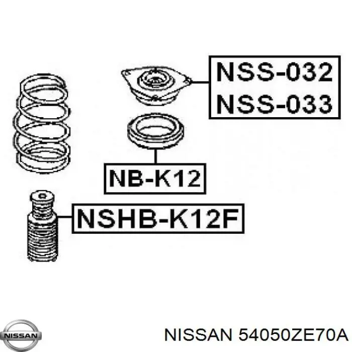 54050ZE70A Nissan/Infiniti Буфер амортизатора переднего