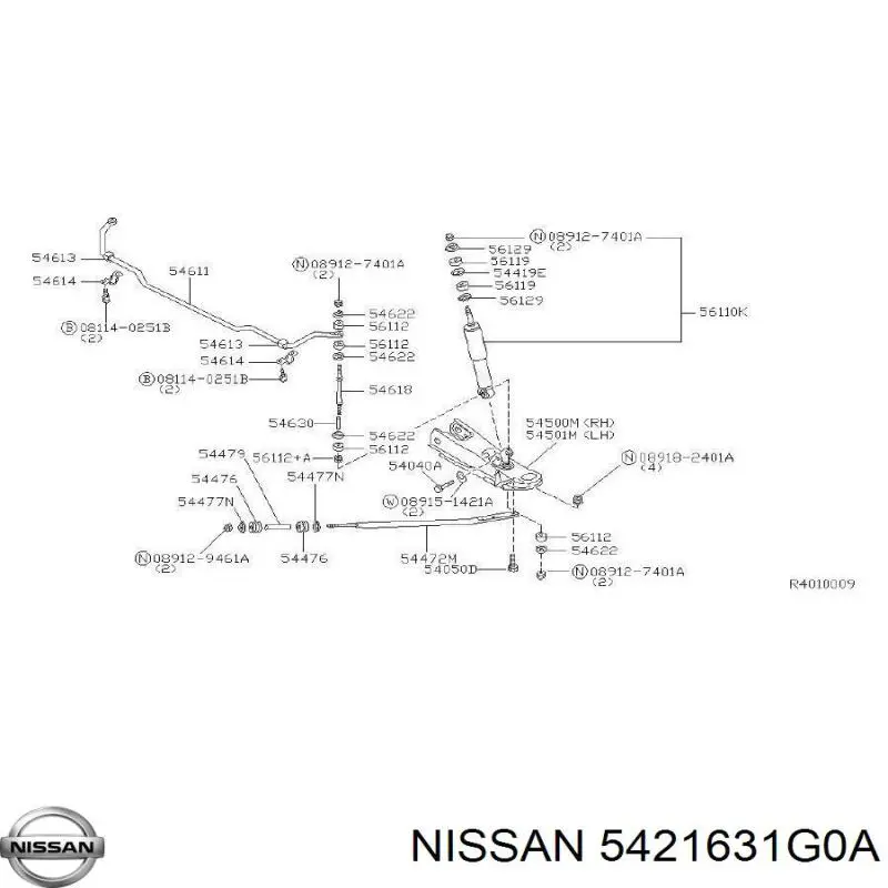 5421631G0A Nissan 