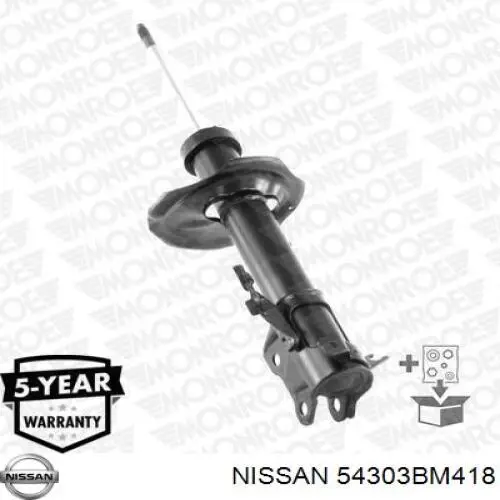 Амортизатор передней подвески левой Nissan/Infiniti 54303BM418 цена, от 58.94 USD