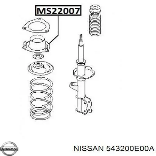 Опора стойки амортизатора переднего NIPPON MOTORS NMS2329 цена, от 14.30 USD