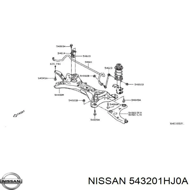 Купить 543201HA0B Nissan/Infiniti Опора переднего амортизатора