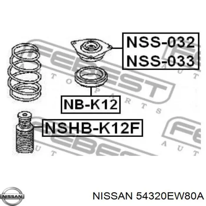54320EW80A Nissan опора амортизатора переднего правого