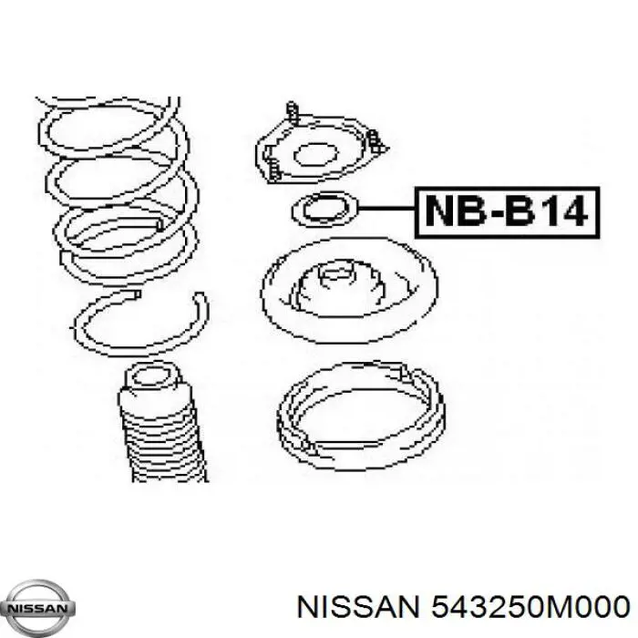 543250M000 Nissan подшипник опорный амортизатора переднего