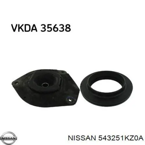 Подшипник опорный амортизатора, переднего Nissan/Infiniti 543251KZ0A цена, от 13.01 USD