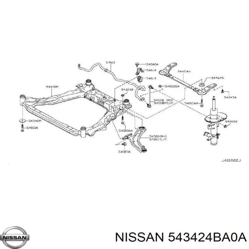  543424BA0A Nissan