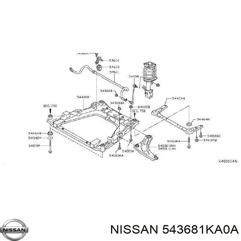  543681KA0A Nissan