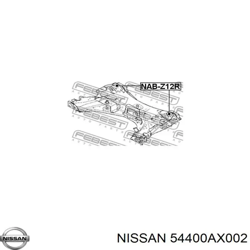 54400AX002 Nissan/Infiniti Подрамник передней подвески