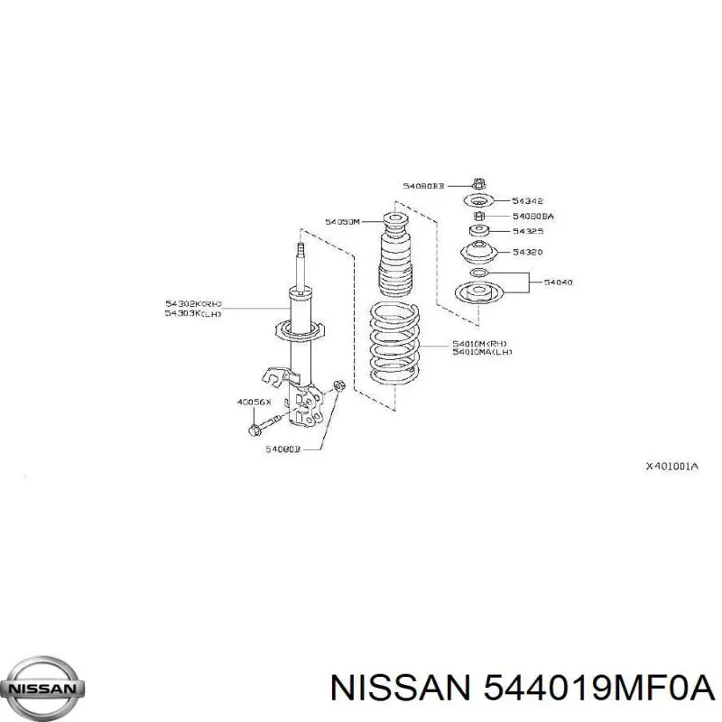  544019MF0A Nissan