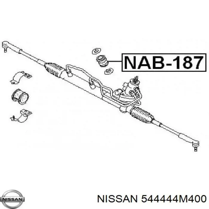 Сайлентблок крепления рулевой рейки на Nissan Almera II 