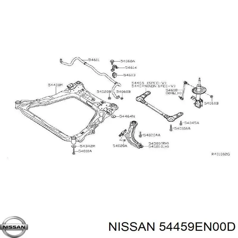 Parafuso de fixação de braço oscilante dianteiro, inferior para Nissan Qashqai (J11)