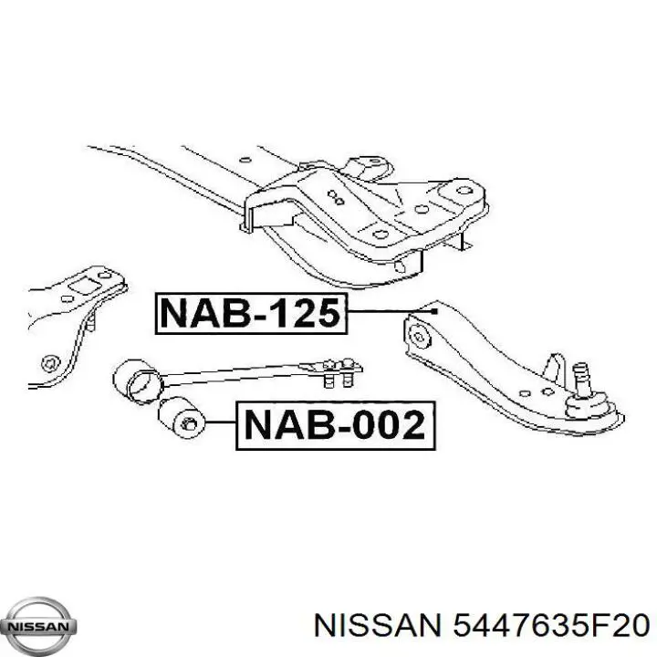 Купить 5447605U00 Nissan/Infiniti Сайлентблок тяги торсиона