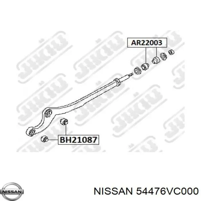 Сайлентблок переднего нижнего рычага Nissan 54476VC000