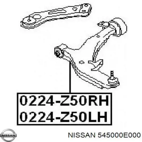 Купить 5450150A00 Nissan/Infiniti Рычаг передней подвески левый