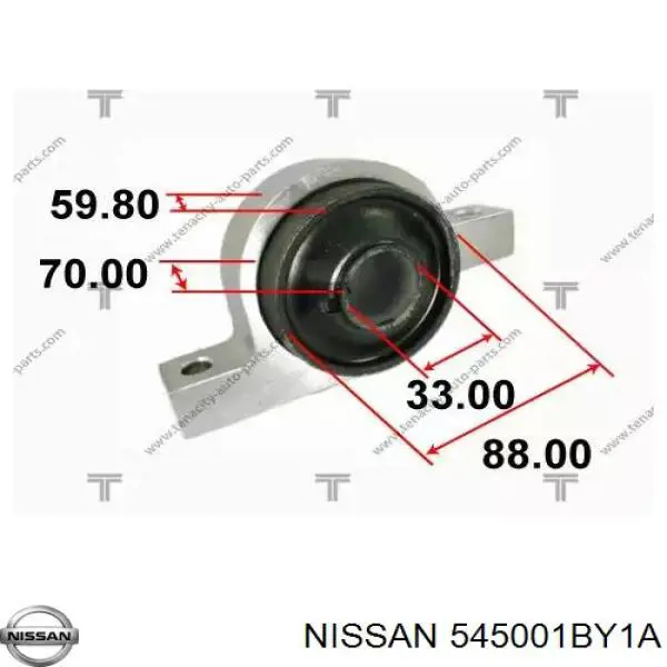 545001BY1A Nissan/Infiniti Рычаг передней подвески нижний, правый