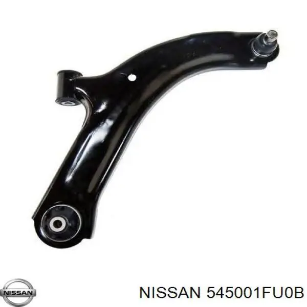 545001FU0B Nissan braço oscilante inferior direito de suspensão dianteira