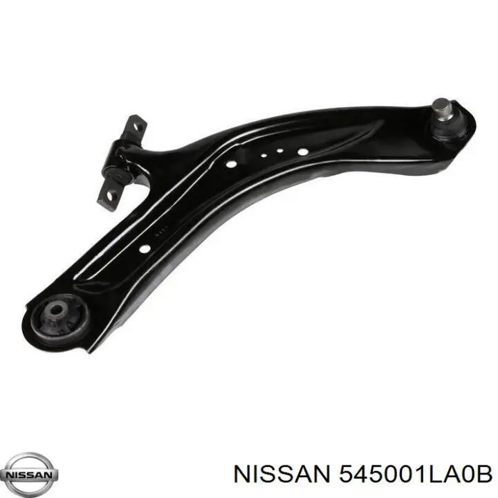 545001LA0B Nissan braço oscilante inferior direito de suspensão dianteira