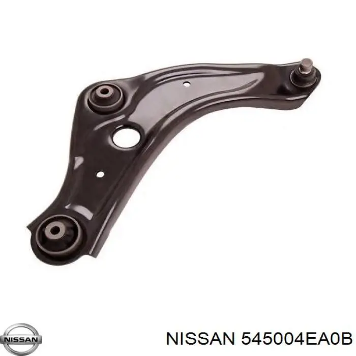 545004EA0B Nissan braço oscilante inferior direito de suspensão dianteira