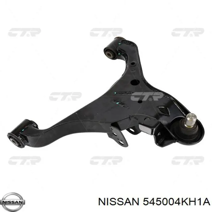 545004KH2A Nissan braço oscilante inferior direito de suspensão dianteira