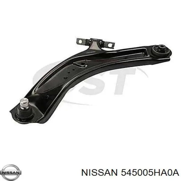 545005HA0A Nissan braço oscilante inferior direito de suspensão dianteira