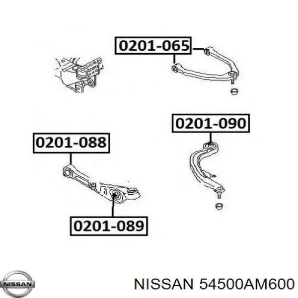 Правый рычаг передней нижней подвески Nissan/Infiniti 54500AM600 цена, от 43.91 USD