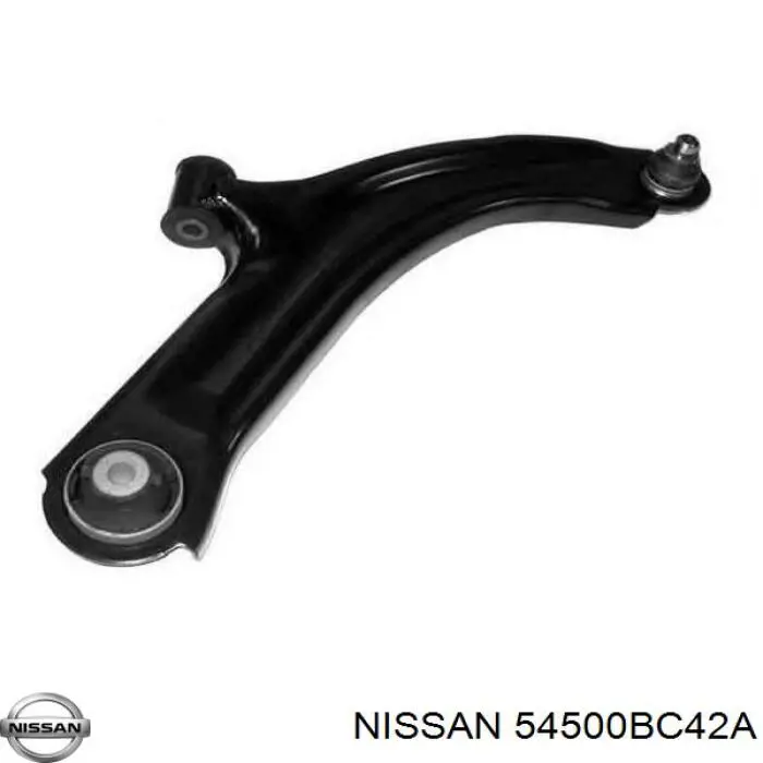 54500BC42A Nissan braço oscilante inferior direito de suspensão dianteira