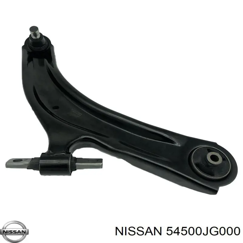 54500JG000 Nissan braço oscilante inferior direito de suspensão dianteira