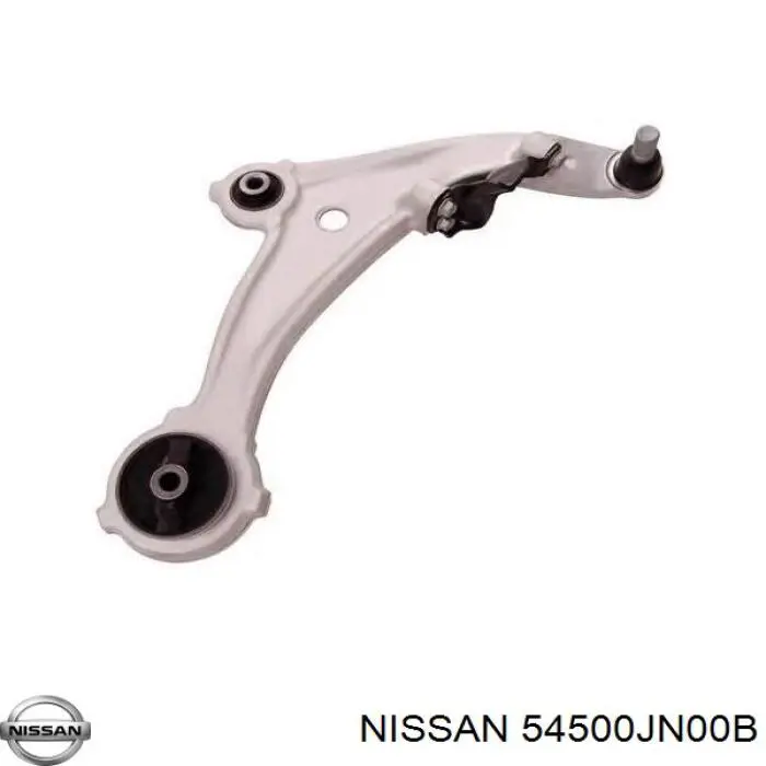 54500JN00B Nissan braço oscilante inferior direito de suspensão dianteira