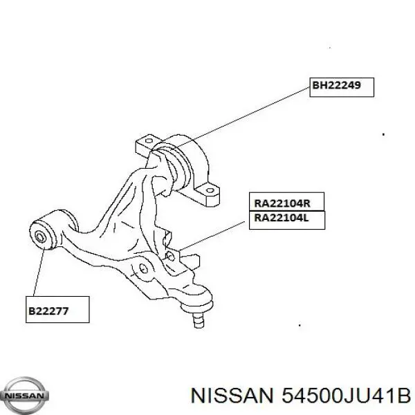 Правый рычаг передней нижней подвески Polcar 352038 цена, от 150.46 USD