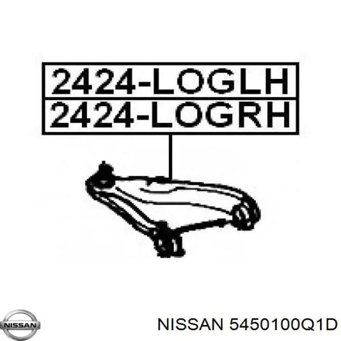 Braço oscilante inferior esquerdo de suspensão dianteira para Nissan Almera 