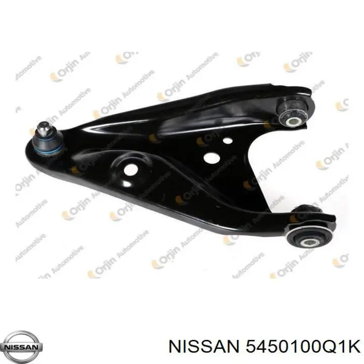 5450100Q1K Nissan braço oscilante inferior esquerdo de suspensão dianteira