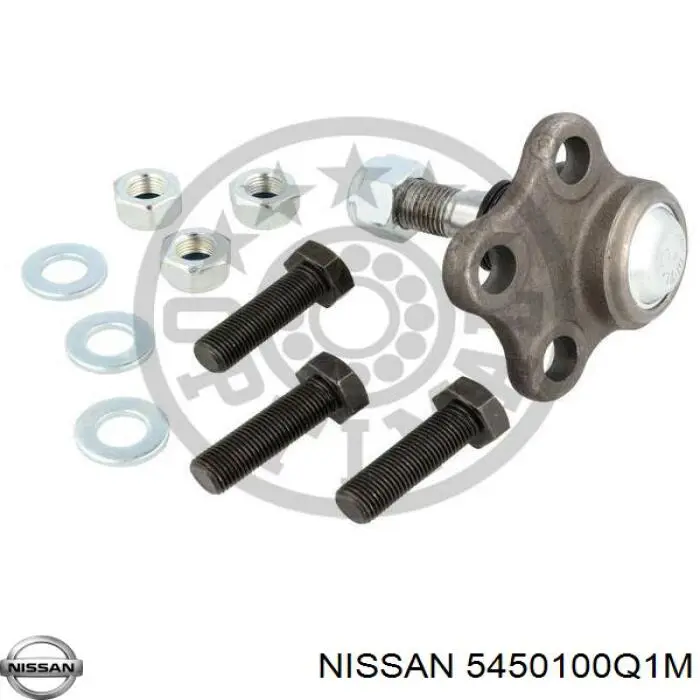 5450100Q1M Nissan braço oscilante inferior esquerdo de suspensão dianteira