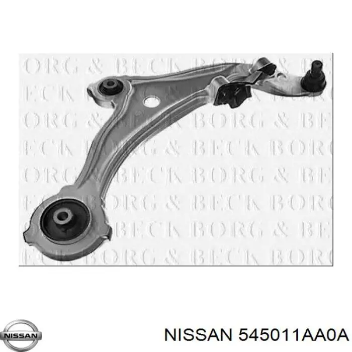 Рычаг передней подвески левый 545011AA0A Nissan/Infiniti