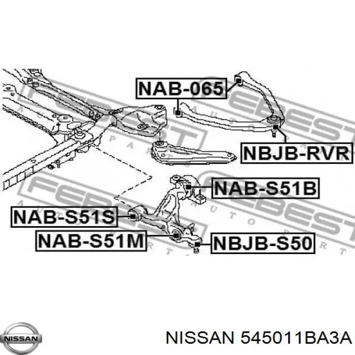 Левый рычаг передней нижней подвески Nissan/Infiniti 545011BA0A цена, от 232.28 USD