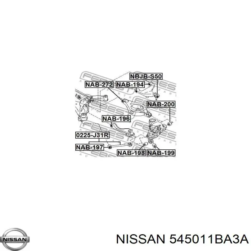 545011BA0A Nissan/Infiniti Рычаг передней подвески нижний левый