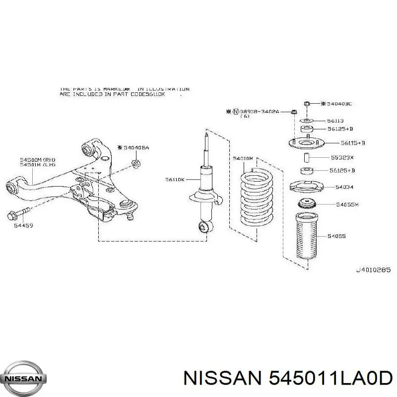  Nissan/Infiniti 545011LA0D цена, от 98.76 USD