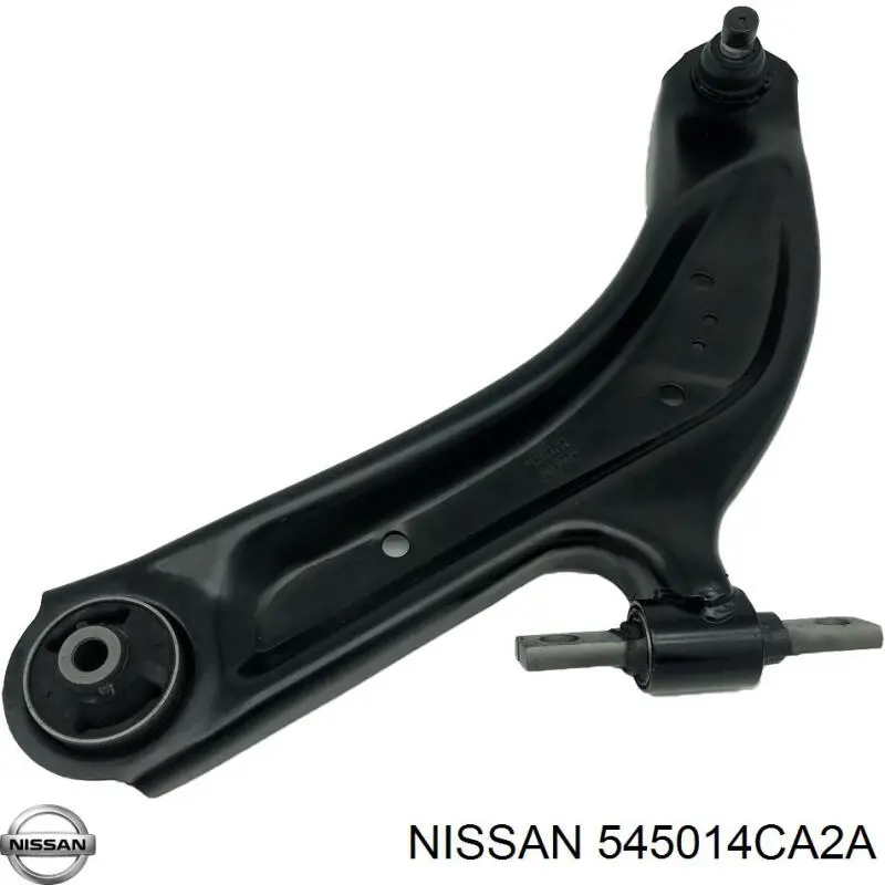 545014CA2A Nissan braço oscilante inferior esquerdo de suspensão dianteira