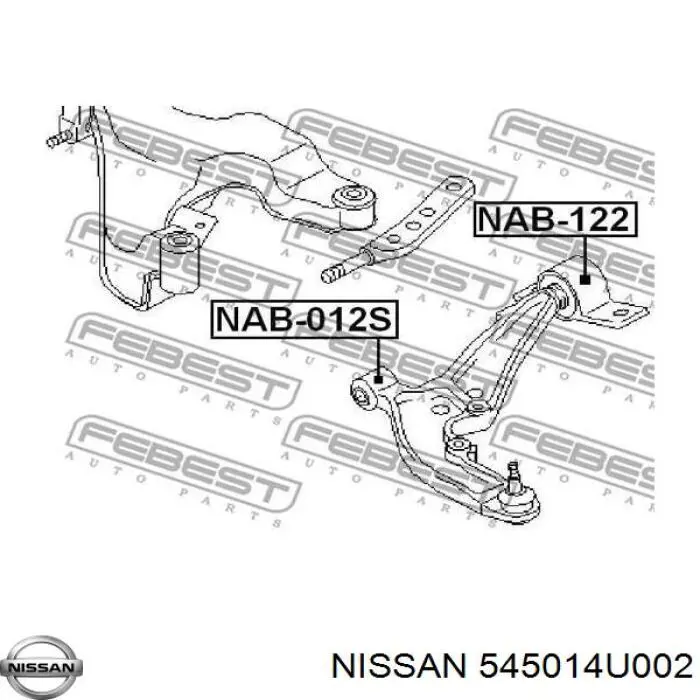 Рычаг передней подвески левый 545014U002 Nissan/Infiniti