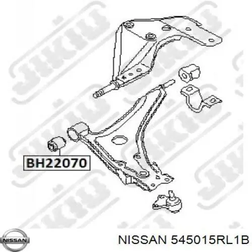 545015RL1B Nissan/Infiniti Рычаг передней подвески нижний левый