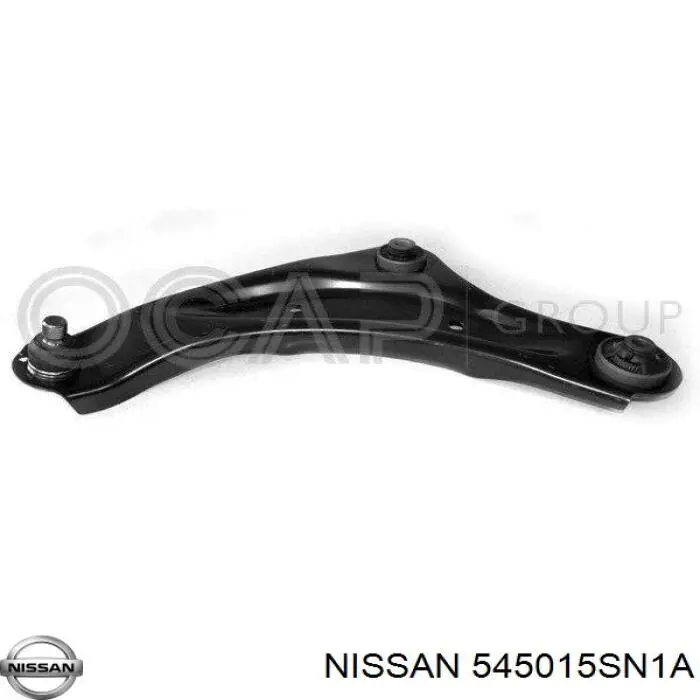 545015SN1A Nissan braço oscilante inferior esquerdo de suspensão dianteira