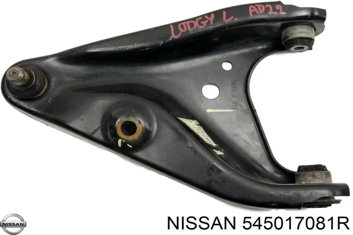 Рычаг передней подвески нижний левый 545017081R Nissan